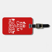 平静および愛馬-すべての色--を飼って下さい ラゲッジタグ (正面横)