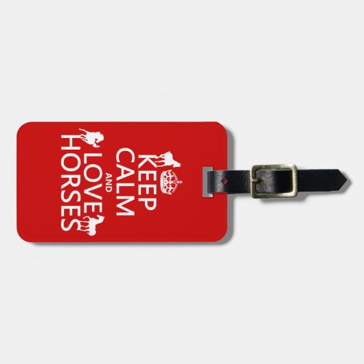平静および愛馬-すべての色--を飼って下さい ラゲッジタグ (正面横)