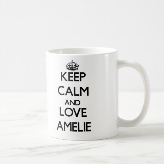 平静および愛Amelieを保って下さい コーヒーマグカップ (右)