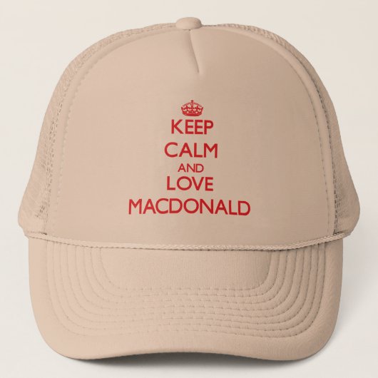 平静および愛Macdonaldを保って下さい キャップ (正面)