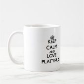 平静および愛Platypusを保って下さい コーヒーマグカップ (左)