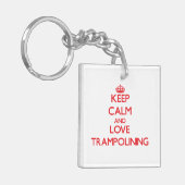 平静および愛Trampoliningを保って下さい キーホルダー (正面左)
