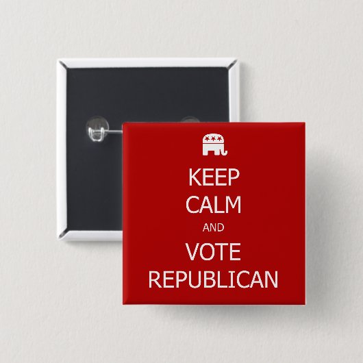 平静および投票共和党員ボタンを保って下さい 缶バッジ (正面&裏面)