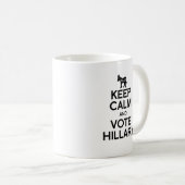 平静および投票HILLARY.pngを保って下さい コーヒーマグカップ (正面右)
