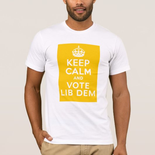 平静および投票Lib Demの~政治イギリスを保って下さい Tシャツ (正面)