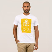 平静および投票Lib Demの~政治イギリスを保って下さい Tシャツ (正面フル)