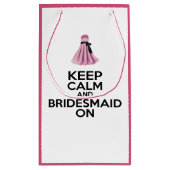 平静および新婦付添人を保って下さい スモールペーパーバッグ (裏面)