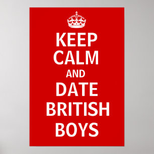 平静および日付のイギリスの男の子を保って下さい ポスター
