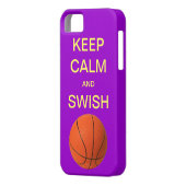 平静および棒のバスケットボールのiPhone 5の場合を保って下さい Case-Mate iPhoneケース (裏面左)