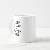平静および水スキーを保って下さい コーヒーマグカップ (正面左)
