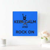 平静および石を保って下さい スクエア壁時計 (ホーム)