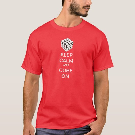 平静および立方体を保って下さい Tシャツ (正面)