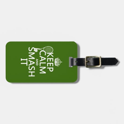 平静および粉砕をそれ保って下さい(テニス) (どの色でも) ラゲッジタグ (正面横)