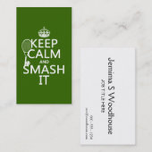 平静および粉砕をそれ保って下さい(テニス) (どの色でも) 名刺 (正面/裏面)