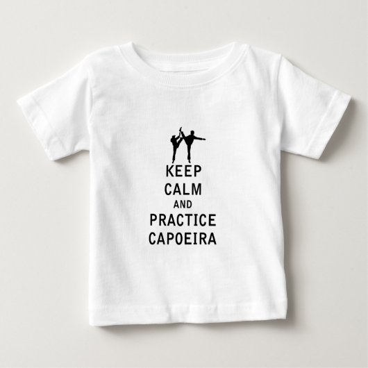 平静および練習Capoeiraを保って下さい ベビーTシャツ (正面)