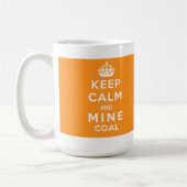 平静および鉱山の石炭のマグ-完全な覆いのオレンジ--を保って下さい コーヒーマグカップ (左)