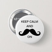 平静および髭を保って下さい 缶バッジ (正面&裏面)