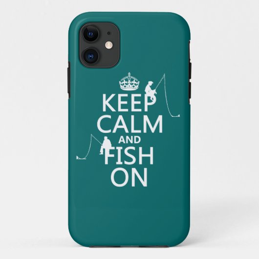 平静および魚のオンカスタマイズ可能な色を保って下さい Case-Mate iPhoneケース (裏面)
