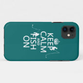 平静および魚のオンカスタマイズ可能な色を保って下さい Case-Mate iPhoneケース (裏面(横))