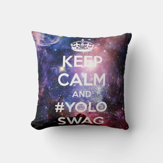 平静および#yoloswagを保って下さい クッション (正面)