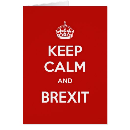 平静およびBrexitを保って下さい (正面)