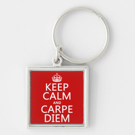 平静およびCarpe Diemを保って下さい キーホルダー (正面)