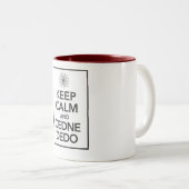 平静およびCEDNE DEDOを保って下さい ツートーンマグカップ (正面右)