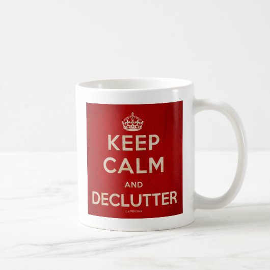 「平静およびDeclutter」のマグを保って下さい コーヒーマグカップ (右)