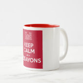 平静およびEssayonsのコーヒー・マグを保って下さい ツートーンマグカップ (正面右)