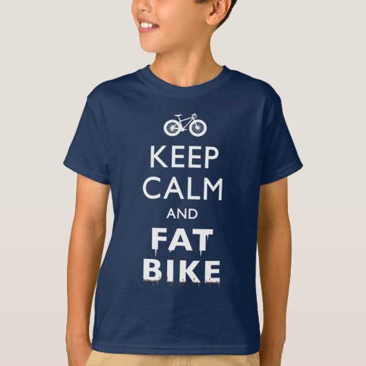 平静およびFATのバイクを保って下さい Tシャツ (正面)