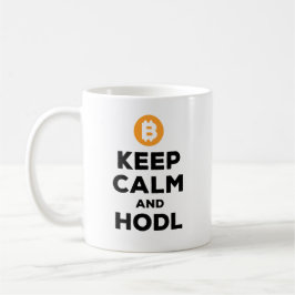 平静およびhodlのbitcoinを保って下さい コーヒーマグカップ