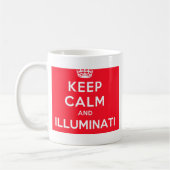 平静およびIlluminatiを保って下さい コーヒーマグカップ (左)