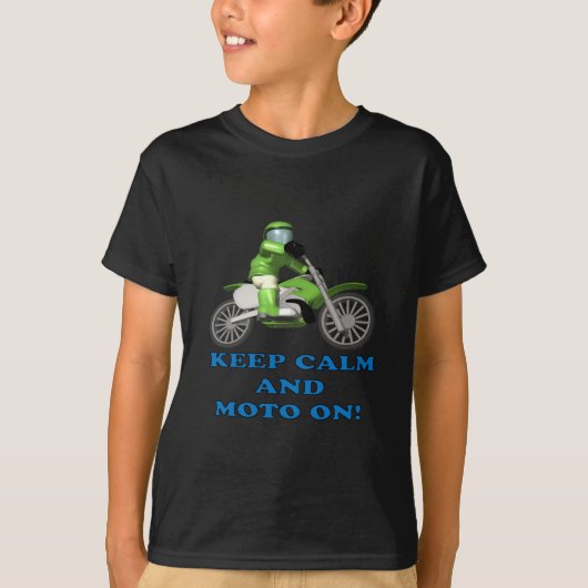 平静およびMotoを保って下さい Tシャツ (正面)