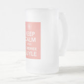 平静およびNE BERREE GUYLEを保って下さい フロストグラスビールジョッキ (正面右)