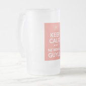 平静およびNE BERREE GUYLEを保って下さい フロストグラスビールジョッキ (正面左)