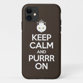 平静およびPurrrを保って下さい iPhone 11 ケース