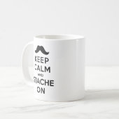 平静およびStacheを保って下さい コーヒーマグカップ (正面左)