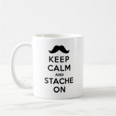 平静およびStacheを保って下さい コーヒーマグカップ (左)