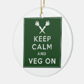 平静およびVegを保って下さい セラミックオーナメント (左)
