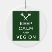 平静およびVegを保って下さい セラミックオーナメント (裏面)