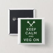 平静およびVegを保って下さい 缶バッジ (正面&裏面)