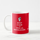 平静およびvivaのlaのrevolución x3のイメージのマグを保って下さい コーヒーマグカップ (左)