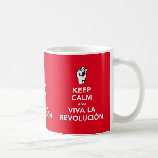 平静およびvivaのlaのrevolución x3のイメージのマグを保って下さい コーヒーマグカップ (右)