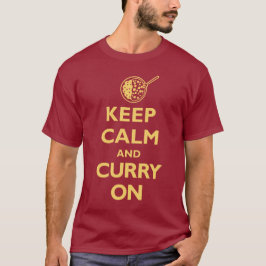 平静そしてカレーをの保存して下さい(暗闇) Tシャツ