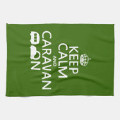 平静そしてキャラバンをの保って下さい(カスタマイズ可能な色) キッチンタオル (横)