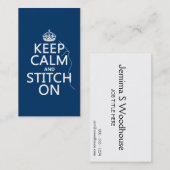平静そしてステッチをの保って下さい(すべての色) 名刺 (正面/裏面)