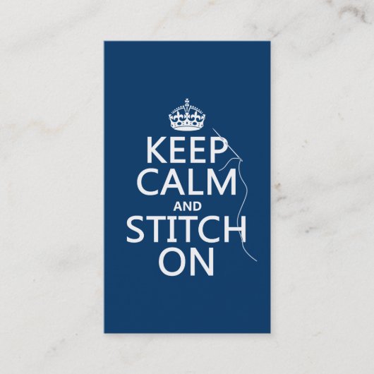 平静そしてステッチをの保って下さい(すべての色) 名刺 (正面)