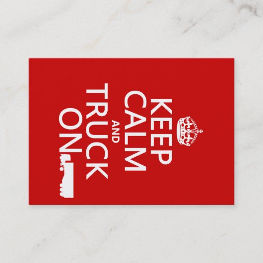 平静そしてトラックをの保って下さい(あらゆる色で) 名刺 (正面)