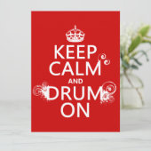 平静そしてドラムをの保って下さい(どの背景色でも) 招待状 (スタンド正面)