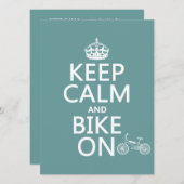 平静そしてバイクをの保って下さい(どの色でも) 招待状 (正面/裏面)